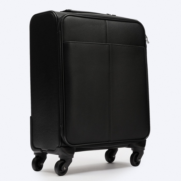 Zara Bags Last Zara Leather Carry On Suitcase Poshmark
